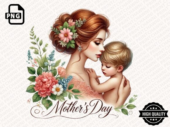 Download Watercolor Mother's Day Floral Clipart - Premium Resources